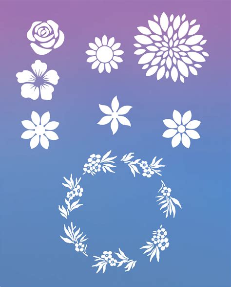 Free Printable Flower Stencils Patterns